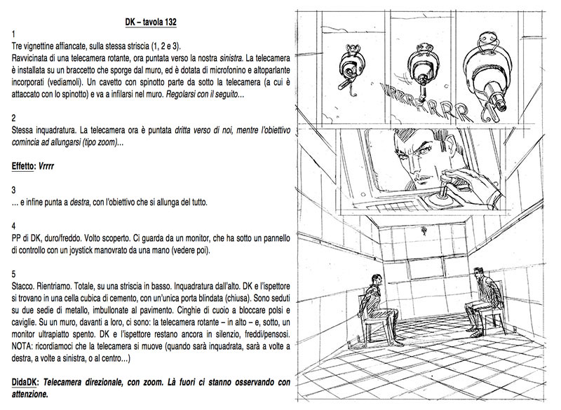 Grande Diabolik I-2013: DK - tavola 132 sceneggiatura & matite<br>sceneggiatura di Tito Faraci, disegni di Giuseppe Palumbo<br><i>(c) 2013 Astorina</i>