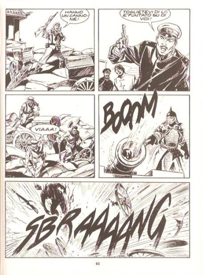 Assedio alla cattedrale<br>Tavola di Massimo Rotundo, pag.93<br><i>(c) 2012 Sergio Bonelli editore</i>