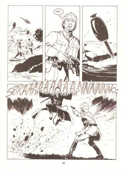 Chuang Lai e il tenente Knox<br>Tavola di S. Biglia, pag.68<br><i>(c)2013 Sergio Bonelli editore</i>