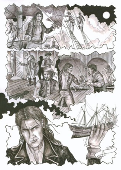 Cronaca Comics numero 11 - Gli Immortali<br>disegni di Michele Avigo<br><i>(c) 2013 Salvatore Taormina</i>