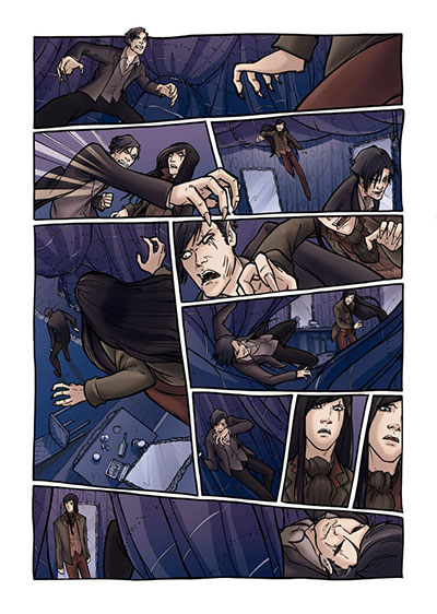 Tavola tratta da Vampire's Tears numero 5<br>disegni di Roberta Pierpaoli, colori Marina Iovine e Gianluca Perfetti<br><i>(c) 2013 Salvatore Taormina</i>
