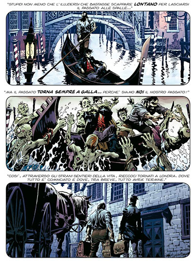 Tavola tratta dal Color Fest numero 10: "I giorni oscuri"<br>disegni di Raul & Gianluca Cestaro, colori Overdrive Studio<br><i>(c) 2013 Sergio Bonelli Editore - fonte <a href="http://bit.ly/XEqQ0q" target="_blank">Il giornale SBE: marzo/aprile 2013</a></i>