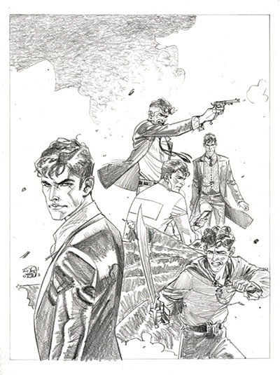 Cover Color Fest 10: Matita<br>disegni di Davide De Cubellis<br><i>(c) 2013 Sergio Bonelli Editore - fonte <a href="http://decubellis.blogspot.it" target="_blank">Davide De Cubellis: blog</a></i>