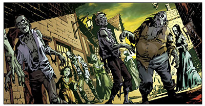 Vignetta tratta dal Color Fest numero 10: "I giorni oscuri"<br>disegni di Raul & Gianluca Cestaro, colori Overdrive Studio<br><i>(c) 2013 Sergio Bonelli Editore - fonte <a href="https://www.facebook.com/pages/Overdrive-Studio/145868812176202" target="_blank">Overdrive Studio: Facebook</a></i>
