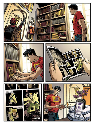 Tavola tratta dal Color Fest numero 10: "Doppia identità"<br>disegni di Luca Raimondo, colori Overdrive Studio<br><i>(c) 2013 Sergio Bonelli Editore - fonte <a href="http://www.ddcomics.it/2013/01/18/dylan-dog-horror-color-fest-9" target="_blank">DDComics.it</a></i>