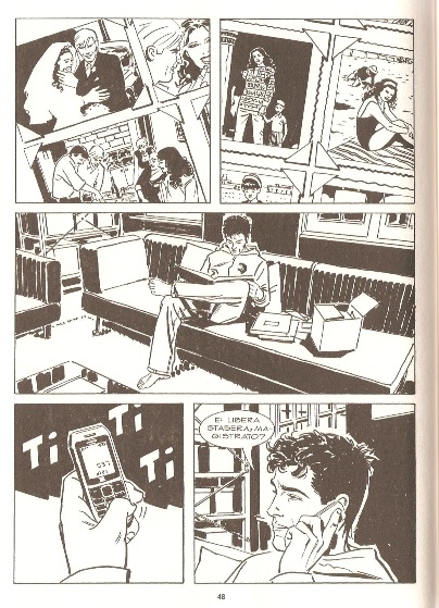 Tra passato e futuro<br>Tavola di Morales e De Cubellis, pag.48<br><i>(c) 2013 Sergio Bonelli editore</i>