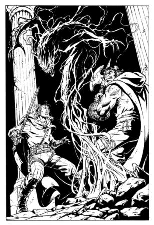 Dragonero di A. Platano<br>Illustrazione in omaggio a Torino Comics 2013<br><i>(c) 2013 Sergio Bonelli editore</i>