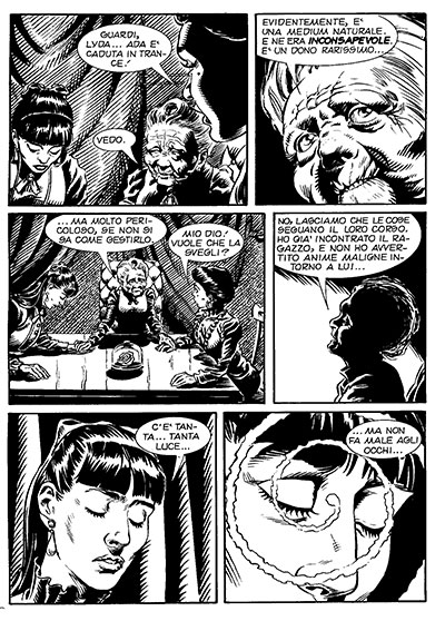 Tavola tratta dal numero 8<br>disegni di Gigi Simeoni<br><i>(c) 2013 Sergio Bonelli Editore</i>