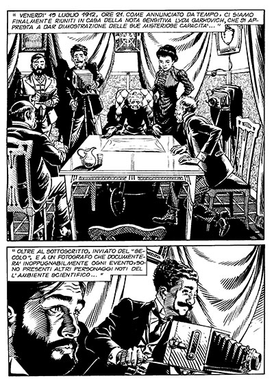Tavola tratta dal numero 8<br>disegni di Gigi Simeoni<br><i>(c) 2013 Sergio Bonelli Editore</i>