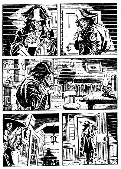Tavola tratta dal numero 10<br>disegni di Pietro Vitrano<br><i>(c) 2013 Sergio Bonelli Editore</i>