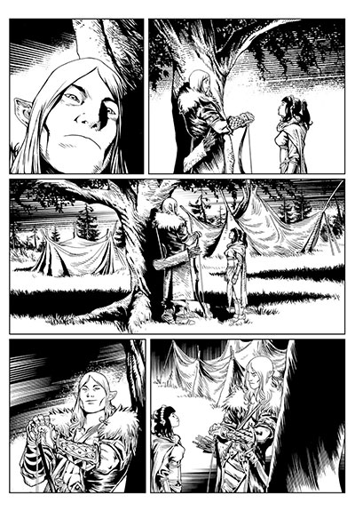 Tavola tratta da Dragonero<br>disegni di Gianluca Pagliarani<br><i>(c) 2013 Sergio Bonelli Editore</i>