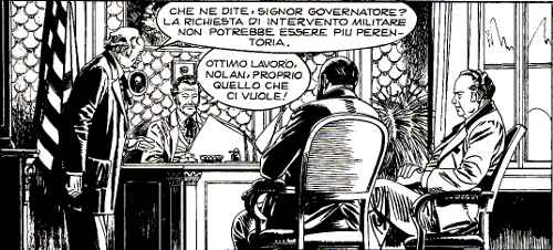 Il "ring" di Denver Il "ring" di Denver<br>Tex 631, pag.49 - Disegno di Lucio Filippucci<br><i>(c) 2013 Sergio Bonelli Editore</i>