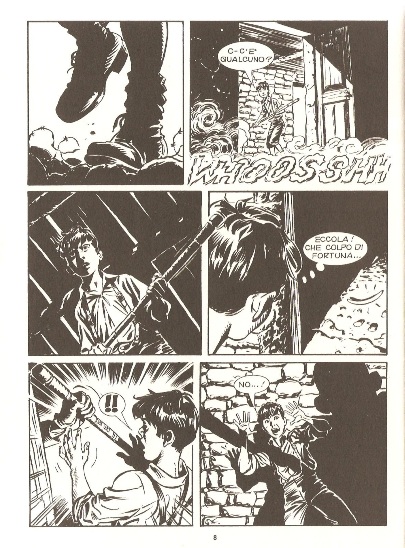 Un omicidio insensato<br>Tavola di Gigi Simeoni, pag.8<br><i>(c) 2013 Sergio Bonelli editore</i>