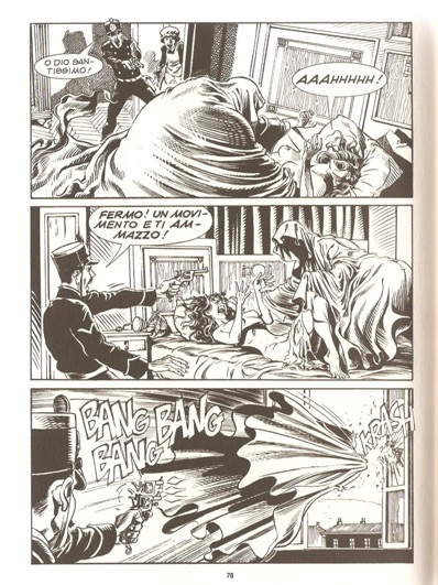 Il fantasma in azione<br>Tavola di Gigi Simeoni, pag.76<br><i>(c) 2013 Sergio Bonelli editore</i>