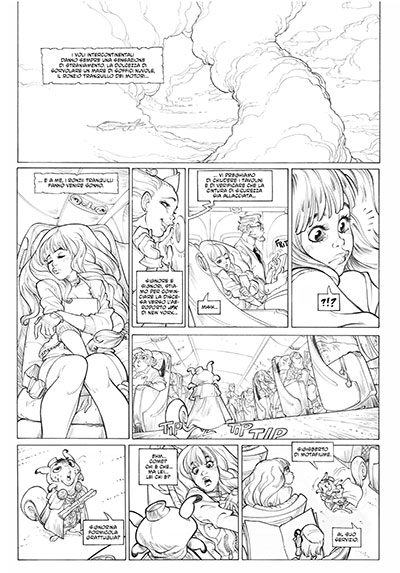 tavola tratta da EKHÖ mondo specchio Volume 1<br>disegni di Alessandro Barbucci<br><i>(c) 2013 Bao Publishing</i>