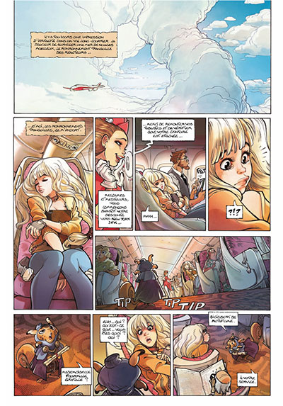 tavola tratta da EKHÖ mondo specchio Volume 1 (edizione francese)<br>disegni di Alessandro Barbucci, colori Nolwenn Lebreton<br><i>(c) 2013 Bao Publishing</i>