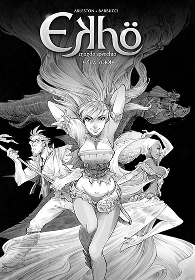 EKHÖ mondo specchio #1 - Cover<br>disegni di Alessandro Barbucci<br><i>(c) 2013 Bao Publishing</i>