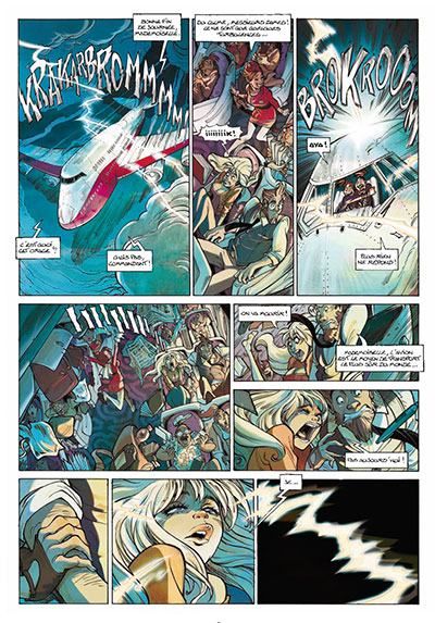 tavola tratta da EKHÖ mondo specchio Volume 1 (edizione francese)<br>disegni di Alessandro Barbucci, colori Nolwenn Lebreton<br><i>(c) 2013 Bao Publishing</i>