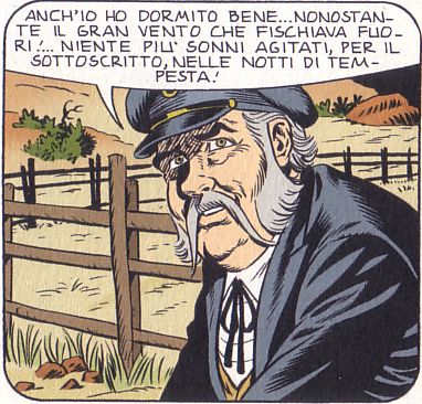 Fishleg, finalmente libero dei suoi fantasmi<br>disegni di Walter Venturi, Color Zagor n.1, pag.130<br><i>(c) 2013 Sergio Bonelli Editore</i>