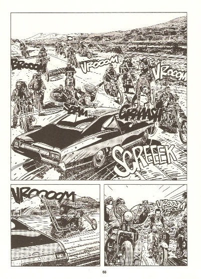 Inseguimento tra i motociclisti Inseguimento tra i motociclisti<br>Tavola di L. Siniscalchi, pag.68<br><i>(c) 2012 Sergio Bonelli editore</i>