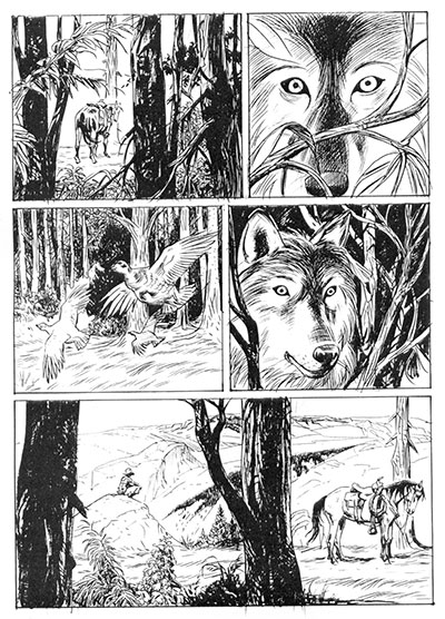 Tavola tratta dal numero 14 Tavola tratta dal numero 14<br>disegni di Carlo Ambrosini<br><i>(c) 2013 Sergio Bonelli Editore</i>