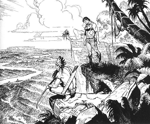 Sul bordo del Grande Tepui Sul bordo del Grande Tepui<br>disegni di Michele Rubini, Zagor n.577, pag.5<br><i>(c) 2013 Sergio Bonelli Editore</i>