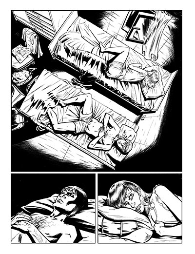 Tavola tratta da Davvero numero 8<br>disegni di Arjuna Susini<br><i>(c) 2013 Paola Barbato</i>