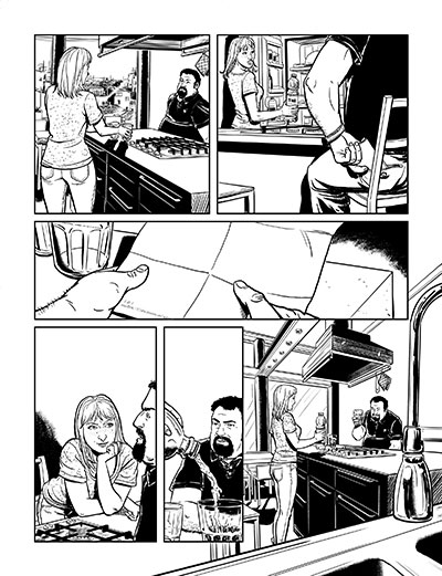 Tavola tratta da Davvero numero 9<br>disegni di Alberto Lingua<br><i>(c) 2013 Paola Barbato</i>