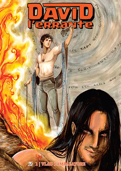 David l'Errante spillato numero 1<br>disegni e colori di Michela Cacciatore<br><i>(c) 2013 Salvatore Taormina</i>