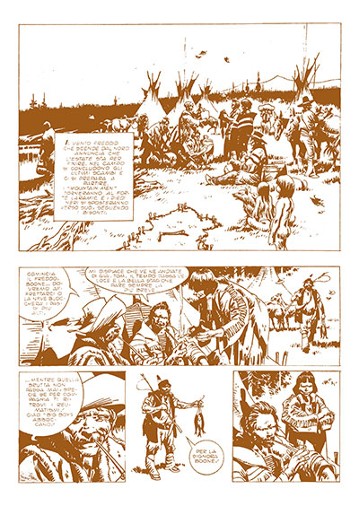 Tavola tratta da Boone - 2a parte [Le avventure del West numero 4]<br>disegni di Renzo Calegari<br><i>(c) 2013 Salvatore Taormina</i>