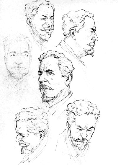 Studio Personaggi: Valentine<br>disegni di Werner Maresta<br><i>(c) 2013 ReNoir</i>
