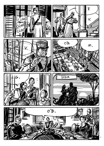 Padre Brown numero 1 - tavola 6 layout<br>disegni di Werner Maresta<br><i>(c) 2013 ReNoir</i>