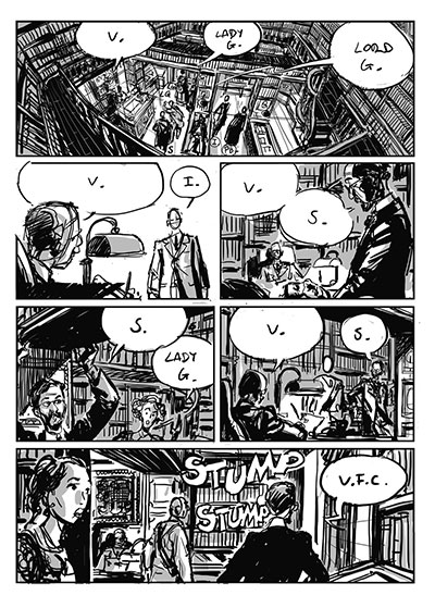 Padre Brown numero 1 - tavola 14 layout<br>disegni di Werner Maresta<br><i>(c) 2013 ReNoir</i>