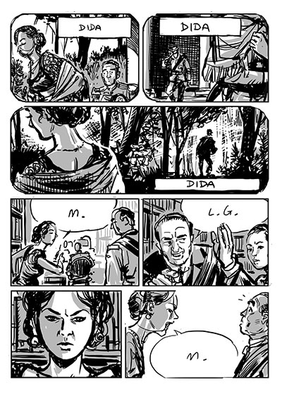 Padre Brown numero 1 - tavola 17 layout<br>disegni di Werner Maresta<br><i>(c) 2013 ReNoir</i>