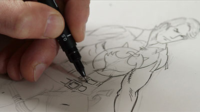 Immagine tratta dal film Noi, Zagor<br>disegno di Gallieno Ferri<br><i>(c) 2013 Arcobaleno Produzioni & Sergio Bonelli Editore</i>