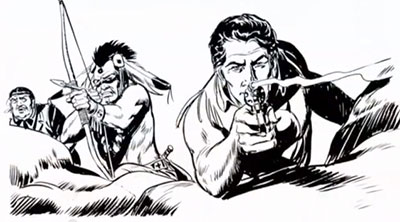 Immagine tratta dal film Noi, Zagor Immagine tratta dal film Noi, Zagor<br>disegno di Gallieno Ferri<br><i>(c) 2013 Arcobaleno Produzioni & Sergio Bonelli Editore</i>