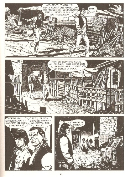 Saguaro e Kai a spasso per la Bordertown<br>Tavola di P.Armitano, pag.41<br><i>(c) 2013 Sergio Bonelli editore</i>