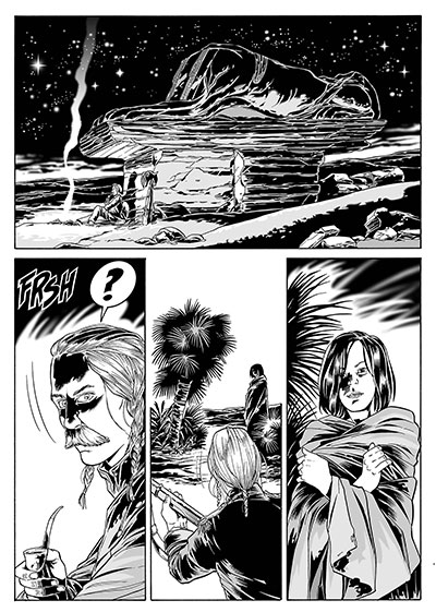 Lilith 11 - Bivacco nel deserto<br>disegni di Luca Enoch<br><i>(c) 2013 Sergio Bonelli Editore</i>