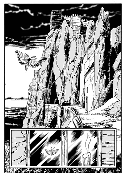Lilith 11 - La fiamma e la falena<br>disegni di Luca Enoch<br><i>(c) 2013 Sergio Bonelli Editore</i>