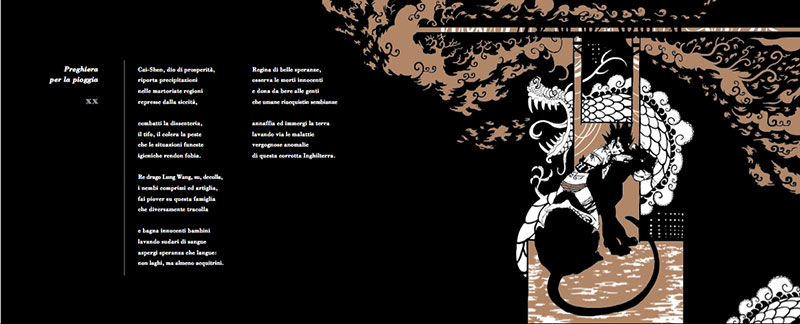 Il teatrino delle bambole morte - Preghiera per la Pioggia<br>disegni di Giovanni Rigano<br><i>(c) 2013 Davide Barzi, Giovanni Rigano & Dr.Ink Edizioni</i>