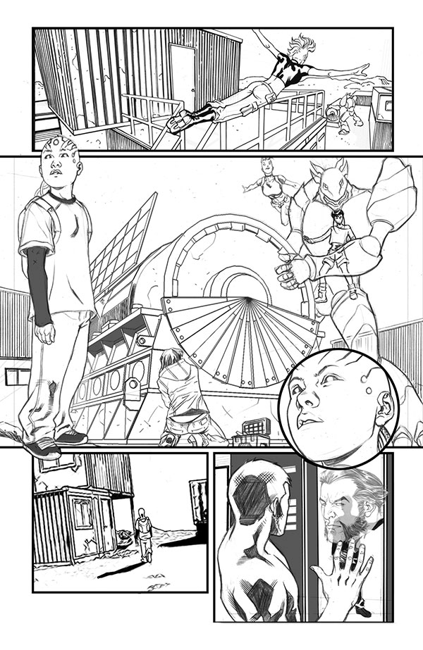 Matite tavola tratta da Ultimate Comics Wolverine: Eredità<br>disegni di David Messina<br><i>(c) TM & © 2013 MARVEL Edizione italiana: Panini S.p.A.</i>