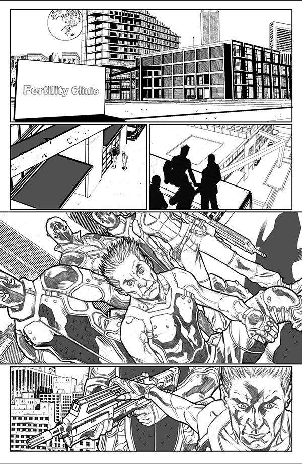 Matite tavola tratta da Ultimate Comics Wolverine: Eredità<br>disegni di David Messina<br><i>(c) TM & © 2013 MARVEL Edizione italiana: Panini S.p.A.</i>