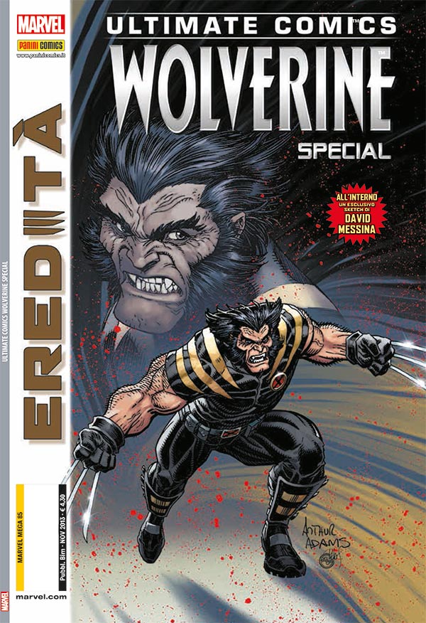 Cover Ultimate Comics Wolverine: Eredità Cover Ultimate Comics Wolverine: Eredità<br>disegni di Art Adams e colori di Axel Torvenius<br><i>(c) TM & © 2013 MARVEL Edizione italiana: Panini S.p.A.</i>