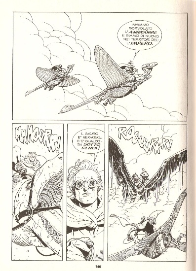 I sauri volanti di Dragonero I sauri volanti di Dragonero<br>Tavola di G.Matteoni, p.140<br><i>(c) 2007 Sergio Bonelli editore</i>