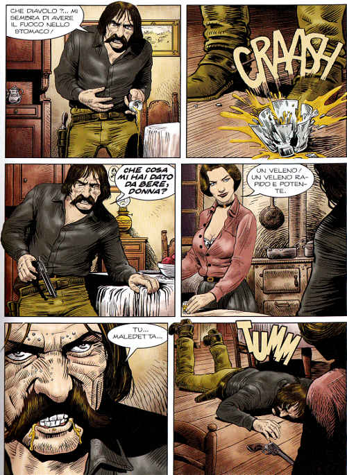 Nella tela del ragno<br>Color Tex 4, pag.59 - Tavola di Sandro Scascitelli<br><i>(c) 2013 Sergio Bonelli Editore</i>