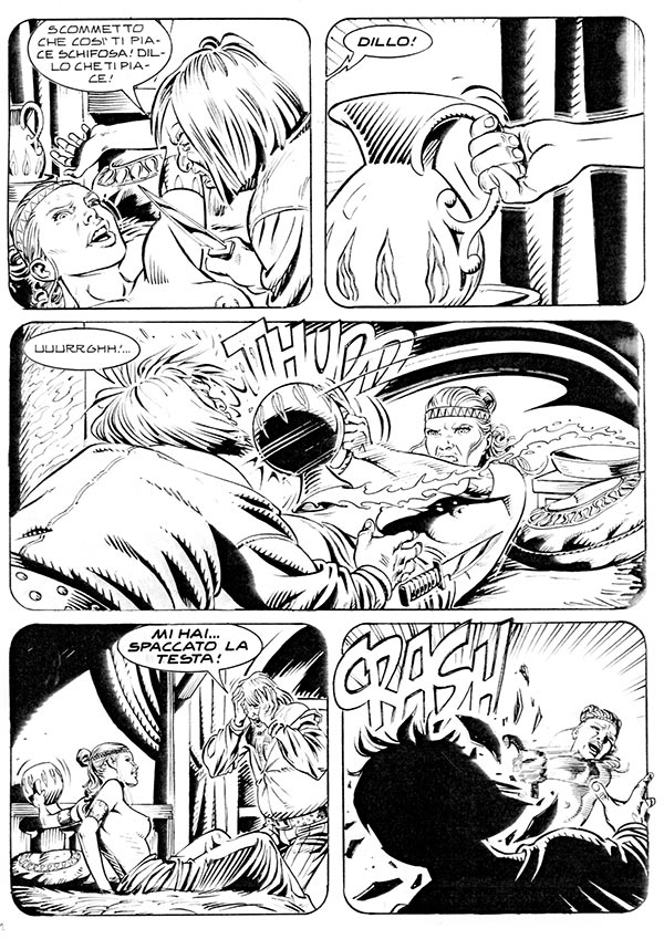 Tavola tratta dal numero 17 Tavola tratta dal numero 17<br>disegni di Gigi Simeoni<br><i>(c) 2014 Sergio Bonelli Editore</i>