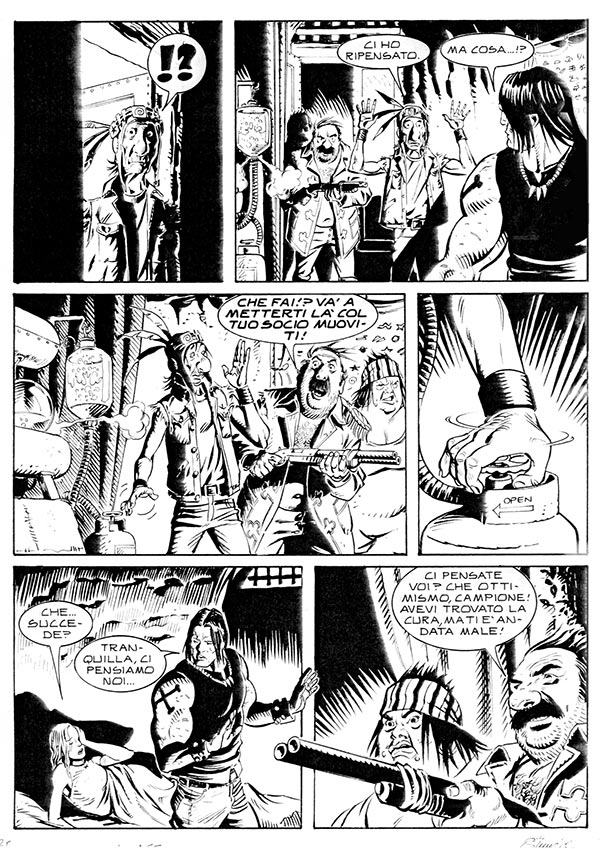 Tavola tratta dal numero 17<br>disegni di Gigi Simeoni<br><i>(c) 2014 Sergio Bonelli Editore</i>