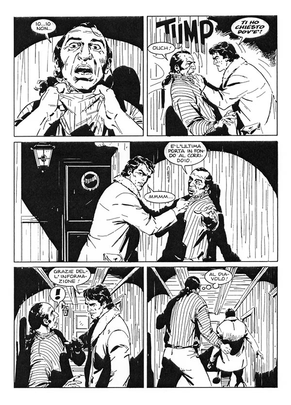 Tavola tratta dagli albi numero 583/585<br>disegni di Giuseppe Prisco<br><i>(c) 2014 Sergio Bonelli Editore</i>