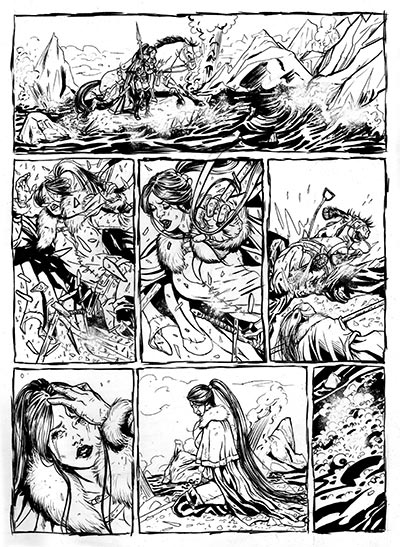 Cronaca Comics numero 12 - Cronache del Ghiaccio<br>disegni di Michela Cacciatore<br><i>(c) 2014 Salvatore Taormina</i>