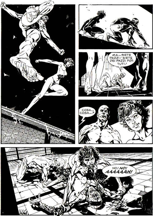 Lo spuntino di Victor e Zara<br>Lukas 1 pag.45 - Tavola di Michele Benevento<br><i>(c) 2014 Sergio Bonelli Editore</i>